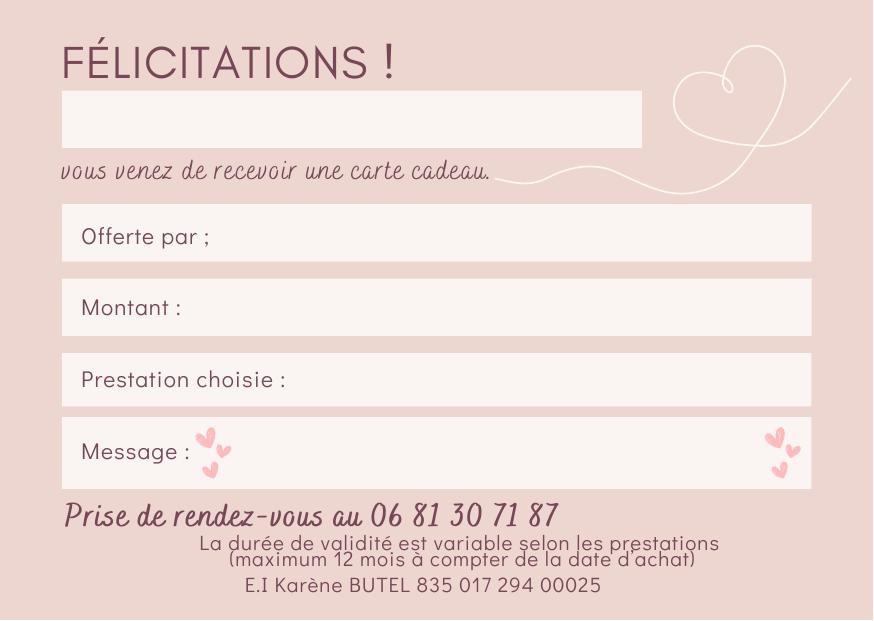 Carte cadeau — Le Cocon des Cigognes